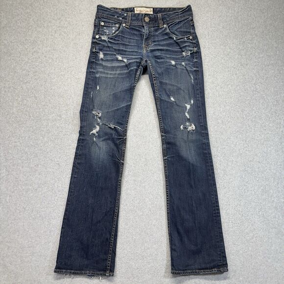 Big Star Sophie Distressed Jeans Women’s 27R Medium Wash Bootcut Y2K Denim - Picture 1 of 16